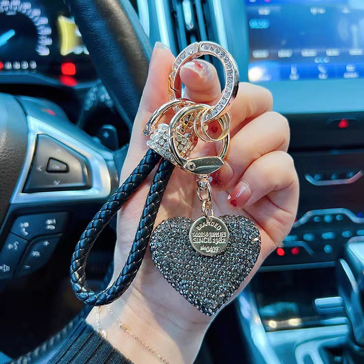 Wholesale Love Car Creative Diamond studded Love Text Metal Keychains